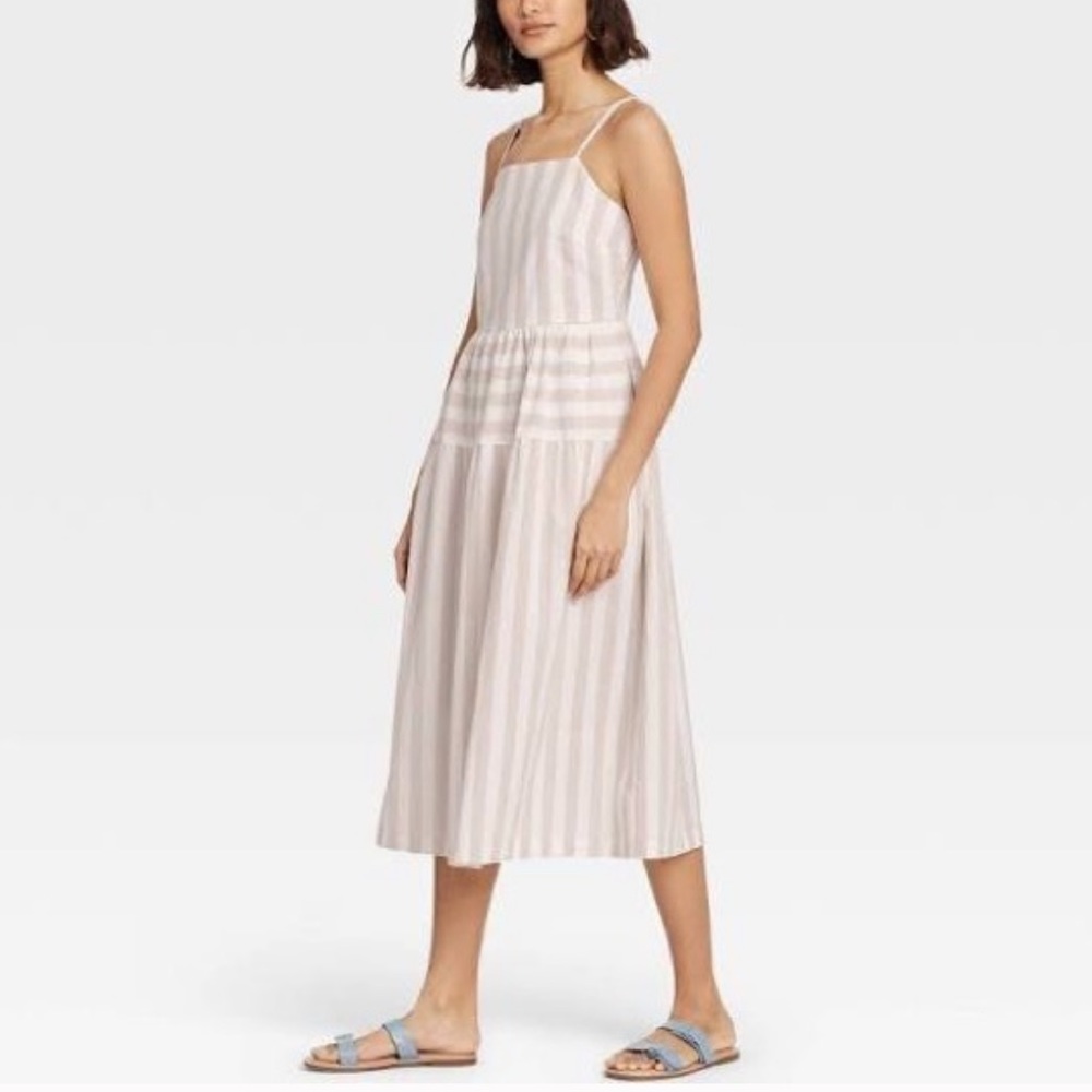 Striped Tiered Tank Dress